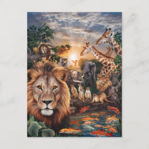 Carte Postale Rassemblement Majestueux de la Jungle