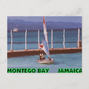 Carte Postale Rasta en voilier, Montego Bay Jamaïque