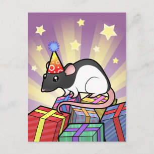 Carte Postale Rat d'anniversaire