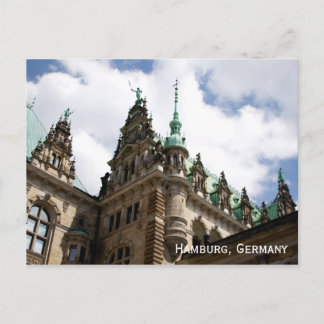 Carte postale Rathaus Hambourg Allemagne