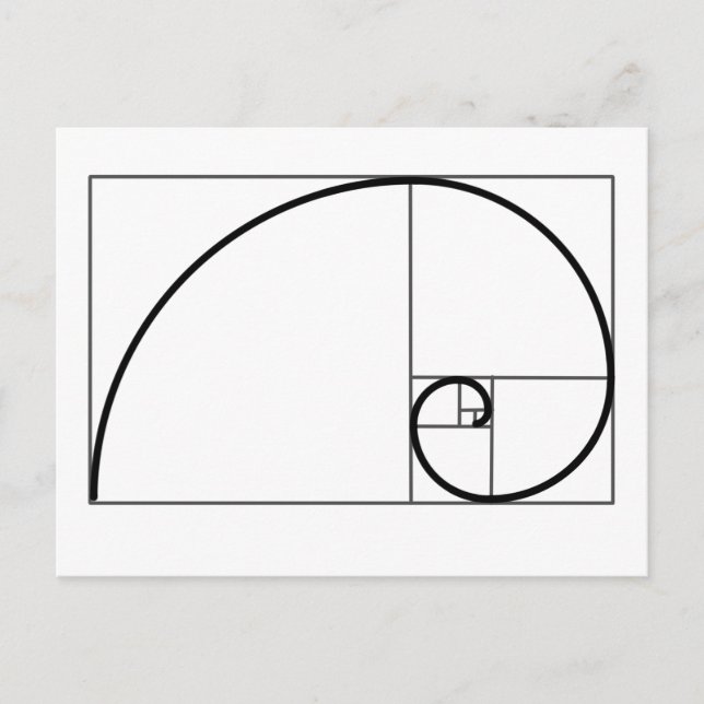 Carte Postale Ratio Fibonacci (Devant)