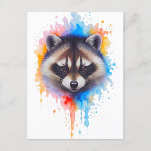 Carte Postale Raton laveur