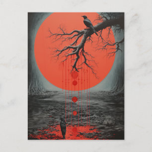 Carte Postale Ravages en noir et rouge