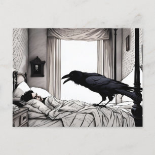 Carte Postale Raven regarde le pot couché