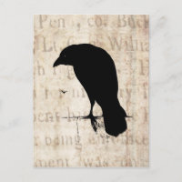 Raven Silhouette - Ravages et Corneilles Retro Vin