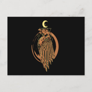 Carte Postale Raven Viking Guerrier Valhalla Norse Mythologie Ca