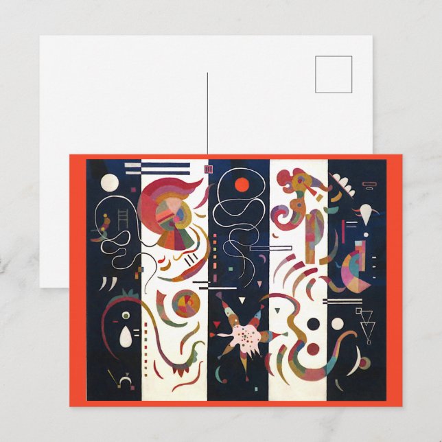 Carte Postale Rayé par Wassily Kandinsky  (Devant / Derrière)