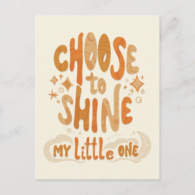 Carte Postale Rayonner de Positivité : Choisissez de Briller Ins (Devant)