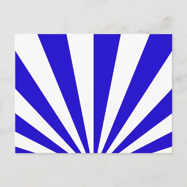 Carte Postale Rayons bleus et blancs (Devant)