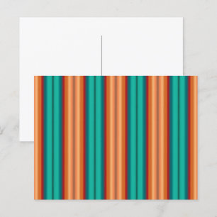 Carte Postale Rayures arc-en-ciel turquoise rouge orange du Sud-