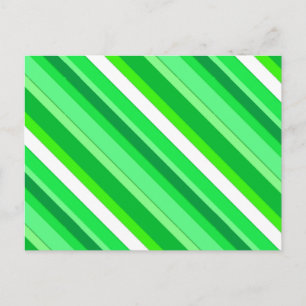 Carte Postale Rayures de bonbons en couches - vert émeraude et b