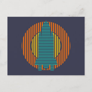 Carte Postale rayures de fusée solaire