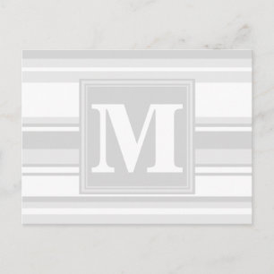 Carte Postale Rayures gris clair Monogram