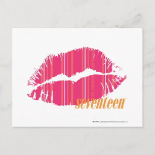 Carte Postale Rayures minces magenta