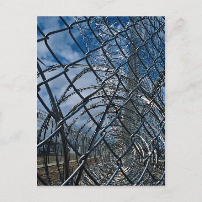 Carte Postale Razor wire, prison (Devant)