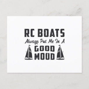 Carte Postale RC Boat Me Placer De Bonne Humeur Radio Modèle RC
