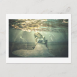 Carte Postale Reading Under Sea beau art imaginaire original
