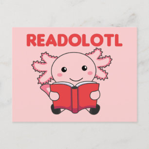 Carte Postale Readolotl Un Axolotl Qui Lit Beaucoup De Livres Po