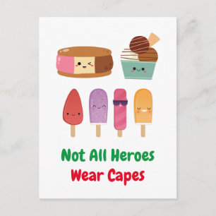 Carte Postale Real Heroes : Ligue Des Crèmes Glaciaires