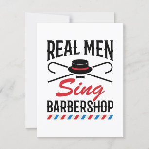 Carte Postale Real Men Chante Barbershop Singer Chant