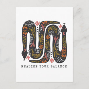 Carte Postale Réalisez votre équilibre floral Serpents