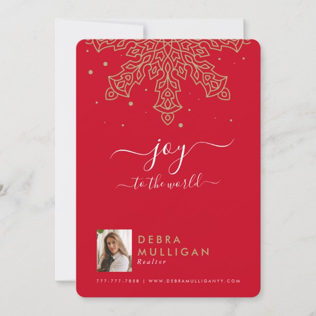Carte postale Realtor Christmas - Joy to the world (Devant)