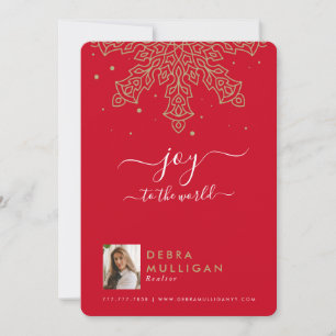 Carte postale Realtor Christmas - Joy to the world