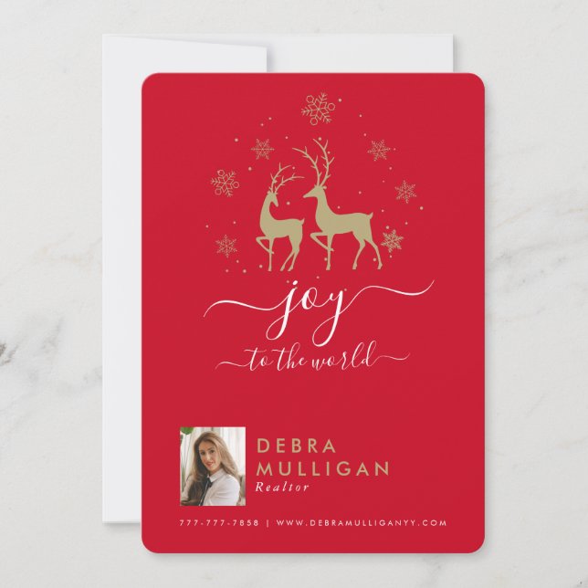 Carte postale Realtor Christmas - Joy to the world (Devant)