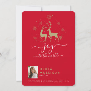 Carte postale Realtor Christmas - Joy to the world
