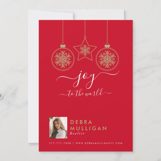 Carte postale Realtor Christmas - Joy to the world (Devant)
