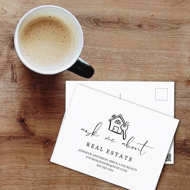 Carte Postale Realtor Me Demandez À Propos Immobilier Promotionn (Créateur téléchargé)