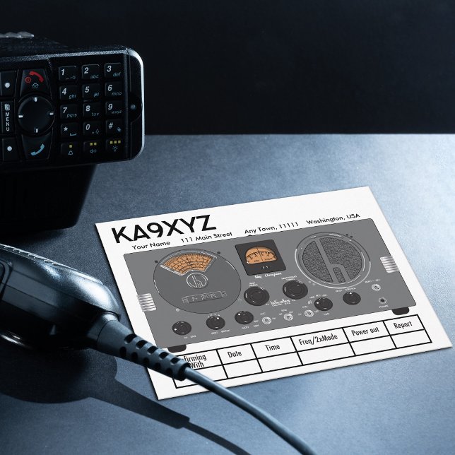 Carte Postale Récepteur radio classique Hallicrafters S 20R QSL (Créateur téléchargé)
