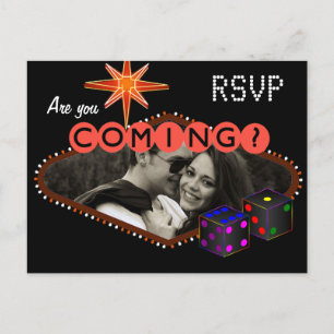 Carte Postale Réception de mariage à Las Vegas Invitation RSVP