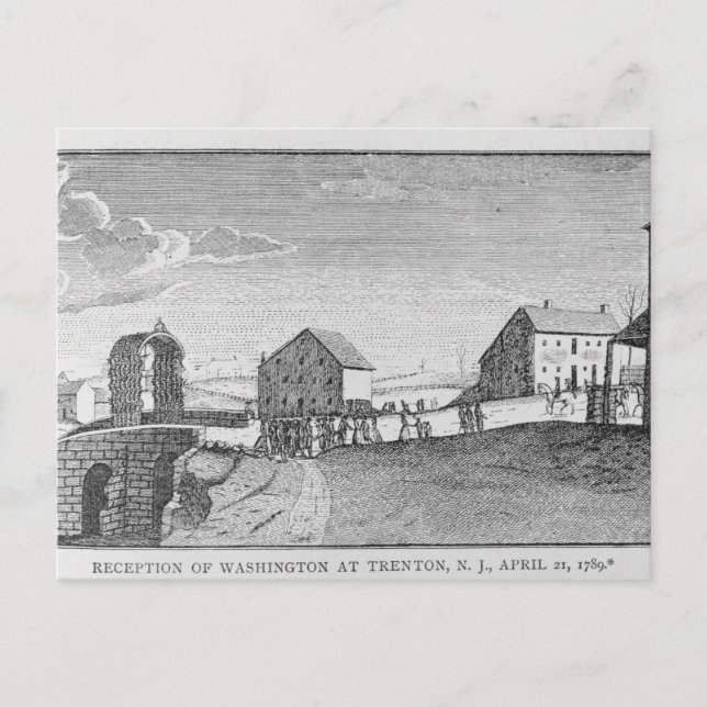 Carte Postale Réception Washington à Trenton, New Jersey (Devant)