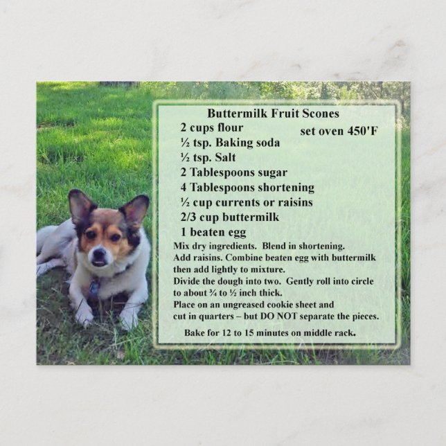 Carte postale Recette au lait-beurre (Devant)