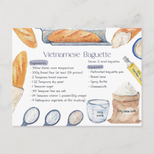 Carte postale Recette Baguette Vietnamienne