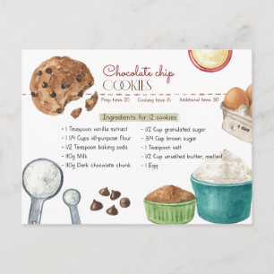 Carte postale Recette Chip de chocolat