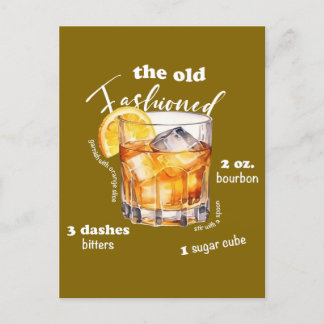 Carte Postale Recette classique à l'ancienne recette Cocktail Ar