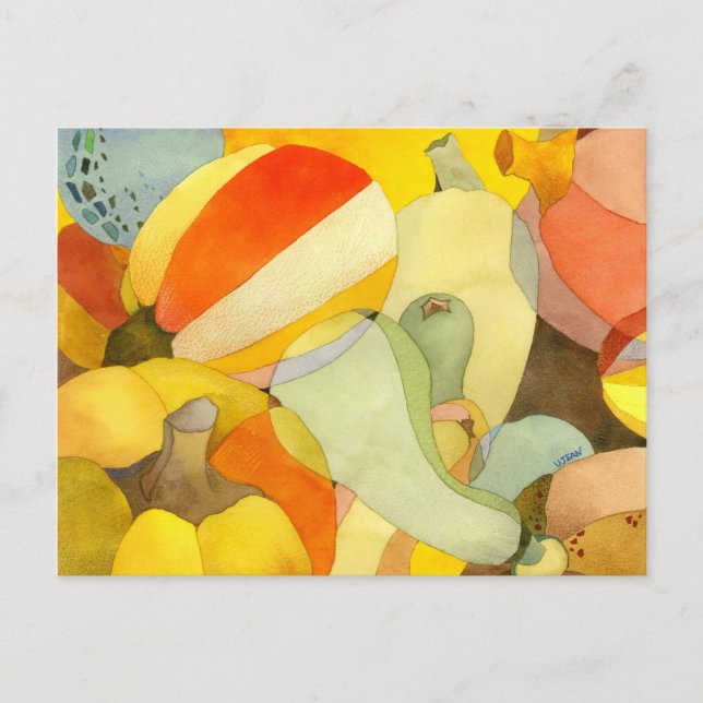 Carte Postale Recette cuisine citrouille et gastronomique (Devant)