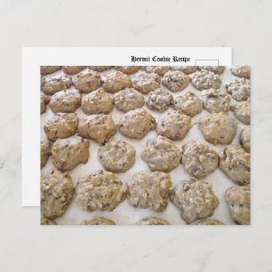 Carte Postale Recette de biscuits Hermit
