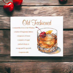 Carte Postale Recette de boisson ancienne mode