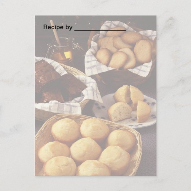 Carte Postale Recette de boulangerie et pain 2 blanc (Devant)