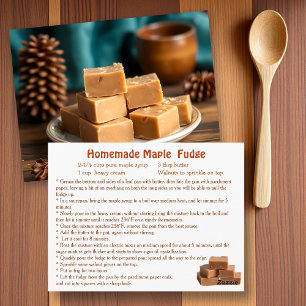 Carte Postale Recette de Fudge au Sirop d'Érable