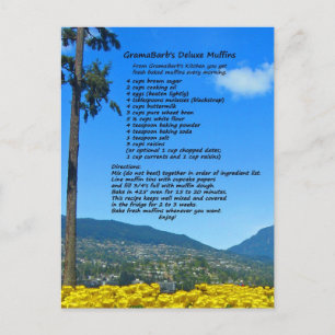 Carte postale Recette de muffin de luxe GramaBarb