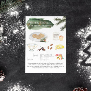 Carte Postale Recette de pralines de noix de pécan faites maison