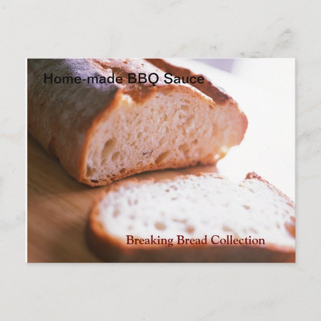 Carte Postale Recette de sauce barbecue maison de pain cassé (Devant)