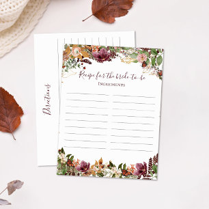 Carte Postale Recette Florale Automne Pour La Mariée
