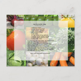 Carte Postale Recette généreuse de soupe de jardin