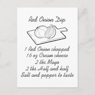 Carte Postale Recette Onion Dip
