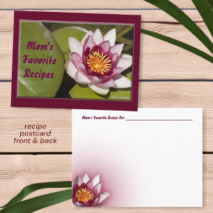 Carte Postale Recette photo délicieuse de l'eau rose Lily
